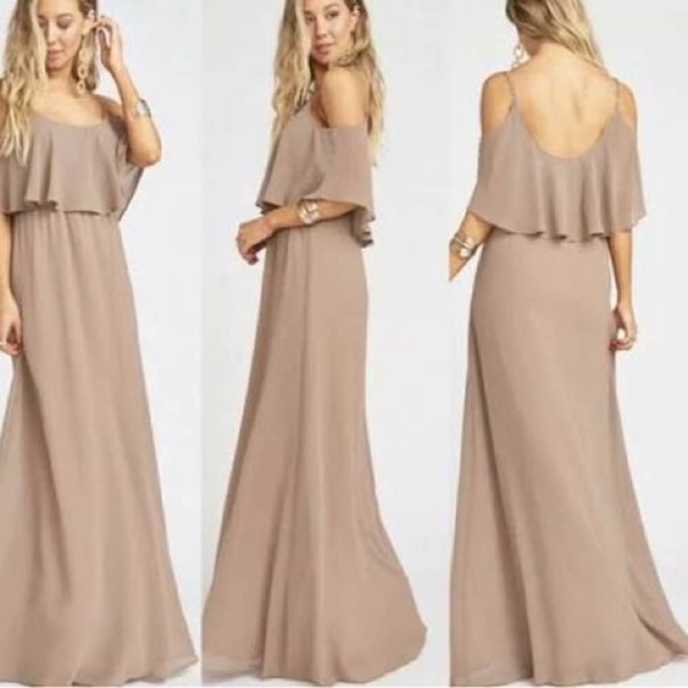 Show me your Mumu Caitlin Ruffle Maxi color DUNE